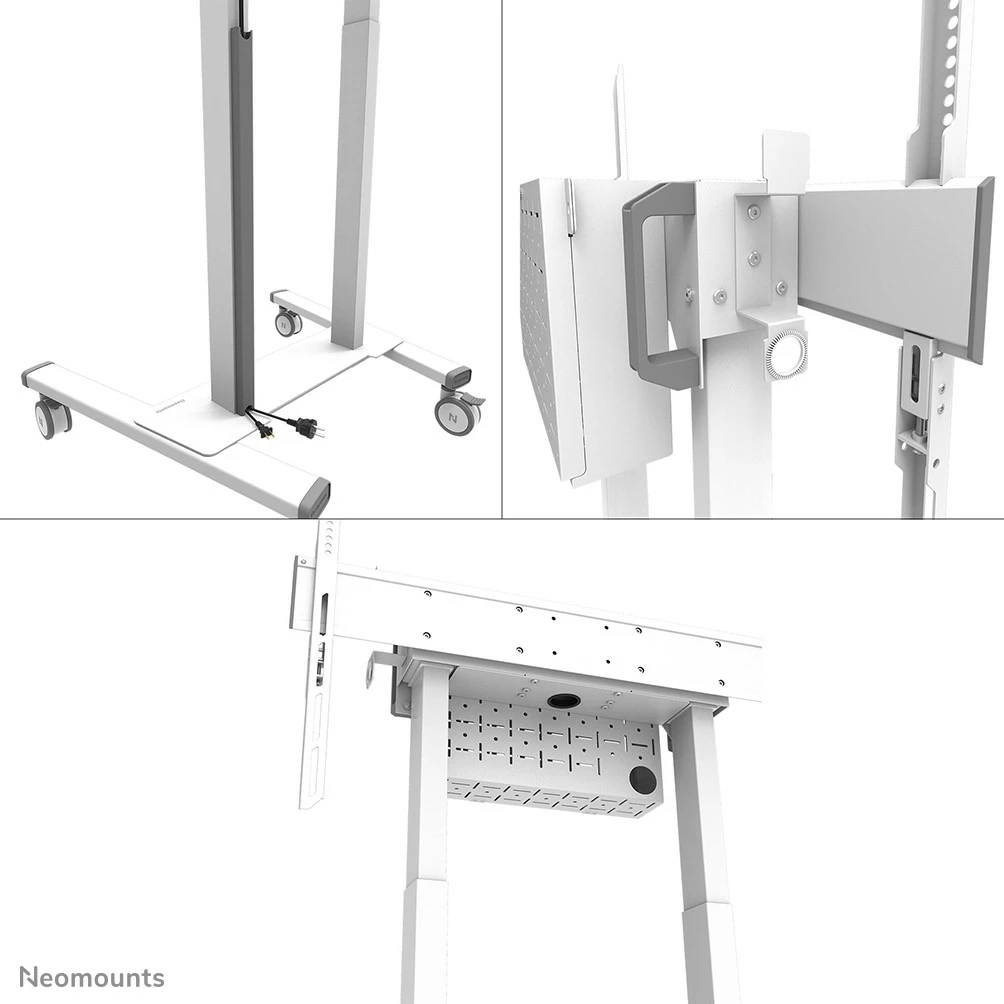 Motorni nosilec za TV Neomounts FL55-875WH1, za zaslone 55-100 in, bel