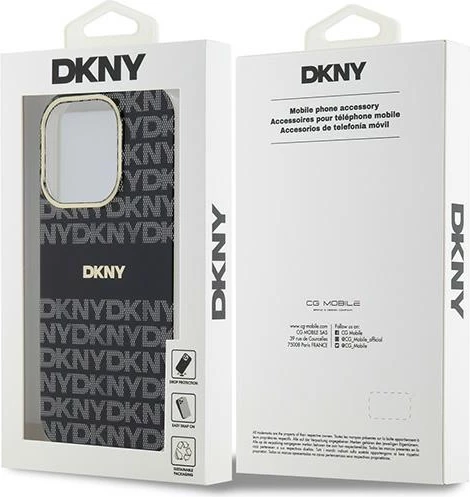 Ovitek DKNY IML Mono & Stripe MagSafe za iPhone 13 Pro Max, črn
