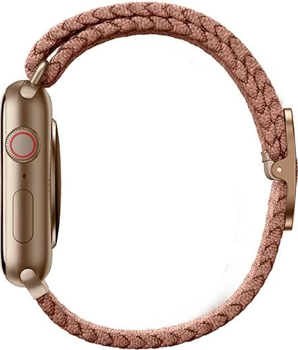 Pašček za Apple Watch UNIQ Aspen, tkanina Weavex, 42/44/45 mm, rožnat