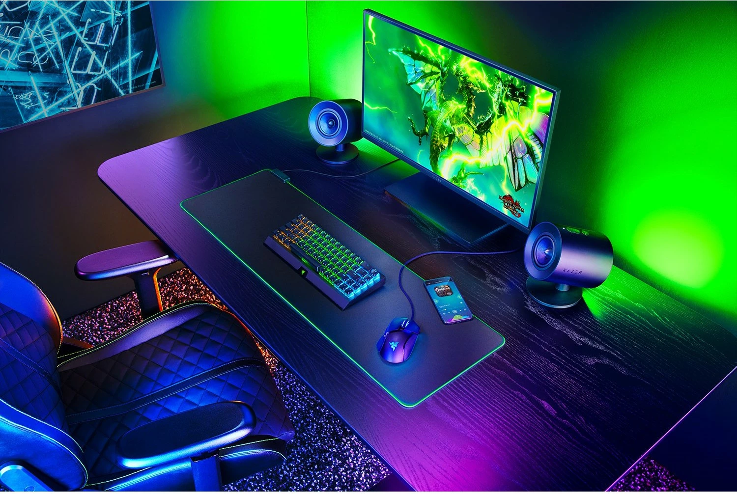 Zvočniki 2.1 Razer Nommo V2, Bluetooth 5.3, USB Type-C, črn