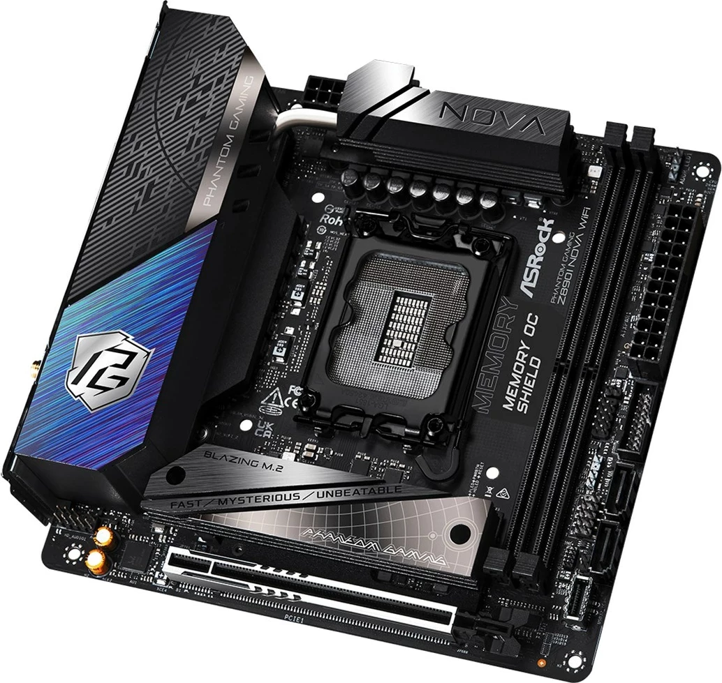 Mini ITX plošča Asrock Phantom Gaming Z890I Nova WiFi, Socket LGA 1851, črna