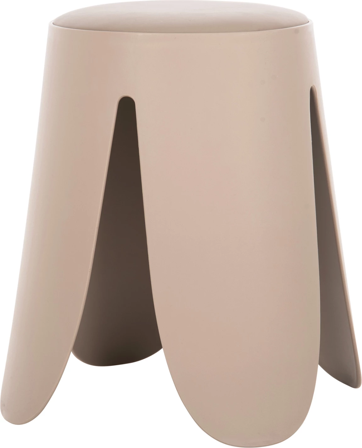 Stol DENTY FH9619.04 polipropilen v kapučino-PU sedež v kapučino Φ30x47.5Hcm