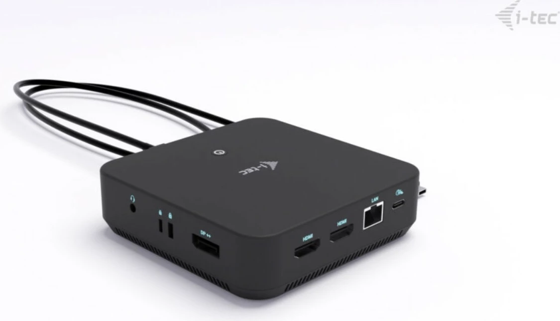 Docking računalniško ohišje i-tec C31TRIPLEVIDEODPPRO, 100 W Power Delivery, 2x HDMI, 1x DisplayPort, 6x USB, LAN, črno
