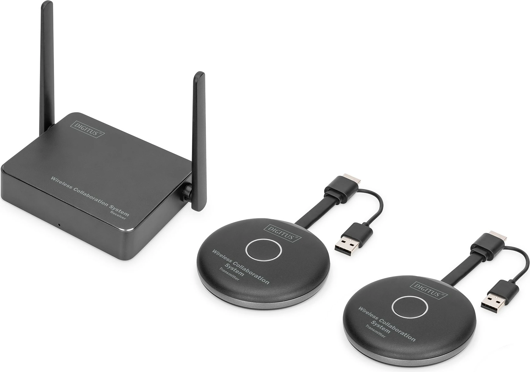 Brezžični sistem za sodelovanje Click & Present Pro Digitus, namizni, HDMI, Wi‑Fi 5, črno/siv