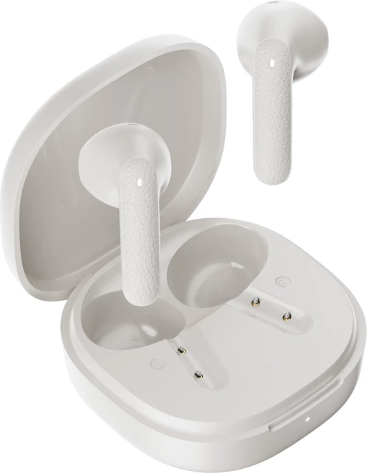 Slušalke TWS QCY T41, Bluetooth 5.4, 35 h, Low Latency 68 ms, IPX4, bele