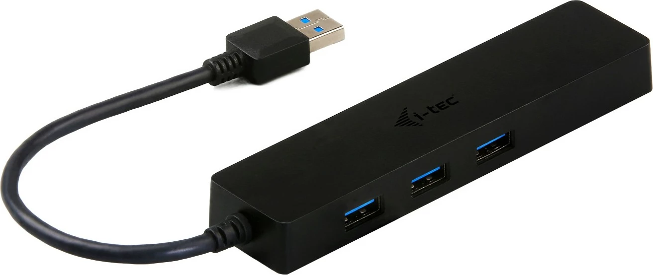 USB HUB s 3 vrati in Gigabit Ethernet, i-tec Advance, VIA VL813/ASIX AS88179, črn