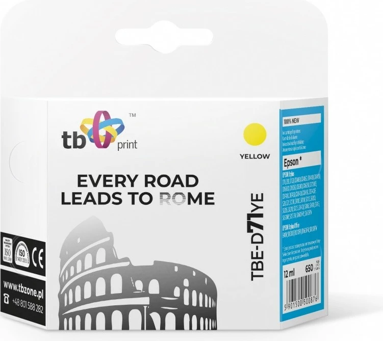 Toner kartuša TB Print TBE-D71YE, za Epson, rumena