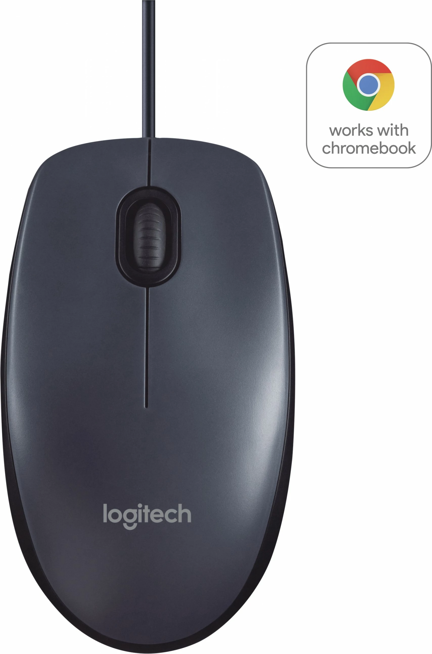 Optični miš Logitech B100, USB Type-A, 800 DPI, črn