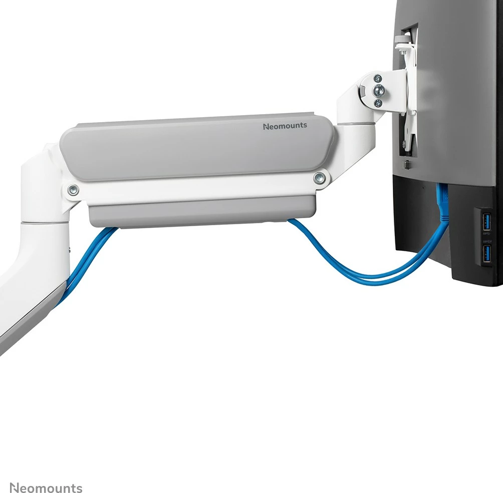 Nosilec za monitor Neomounts DS70-450WH1, plinski vzmet, Topfix, 17–42 in, 15 kg, bel