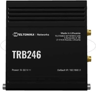 Industrijski LTE gateway Teltonika TRB246, 2xSIM, RS232/485, Ethernet, črn