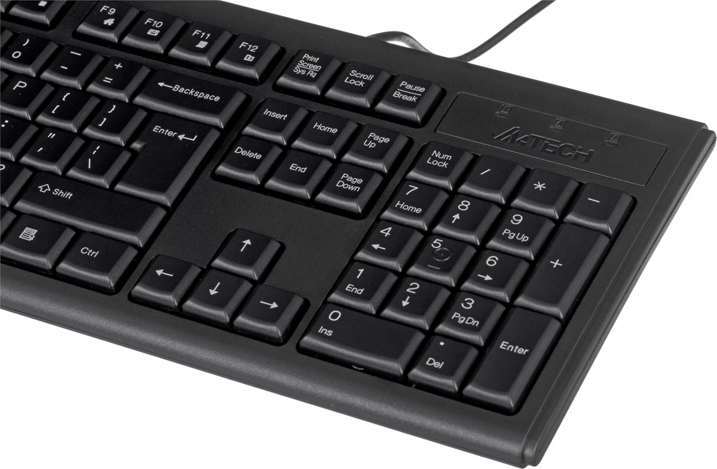 Ergonomska žična tipkovnica A4Tech KR-83, PS/2, črna