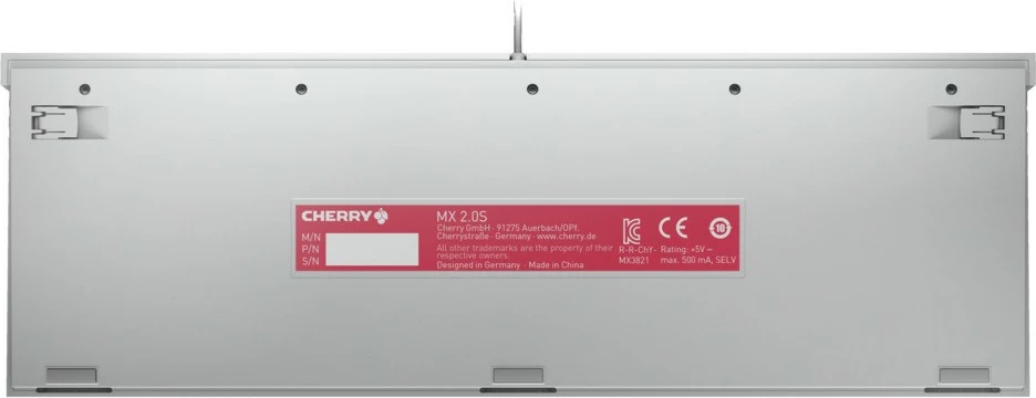 Mehanska tipkovnica Cherry MX 2.0S RGB, USB, QWERTZ, bela