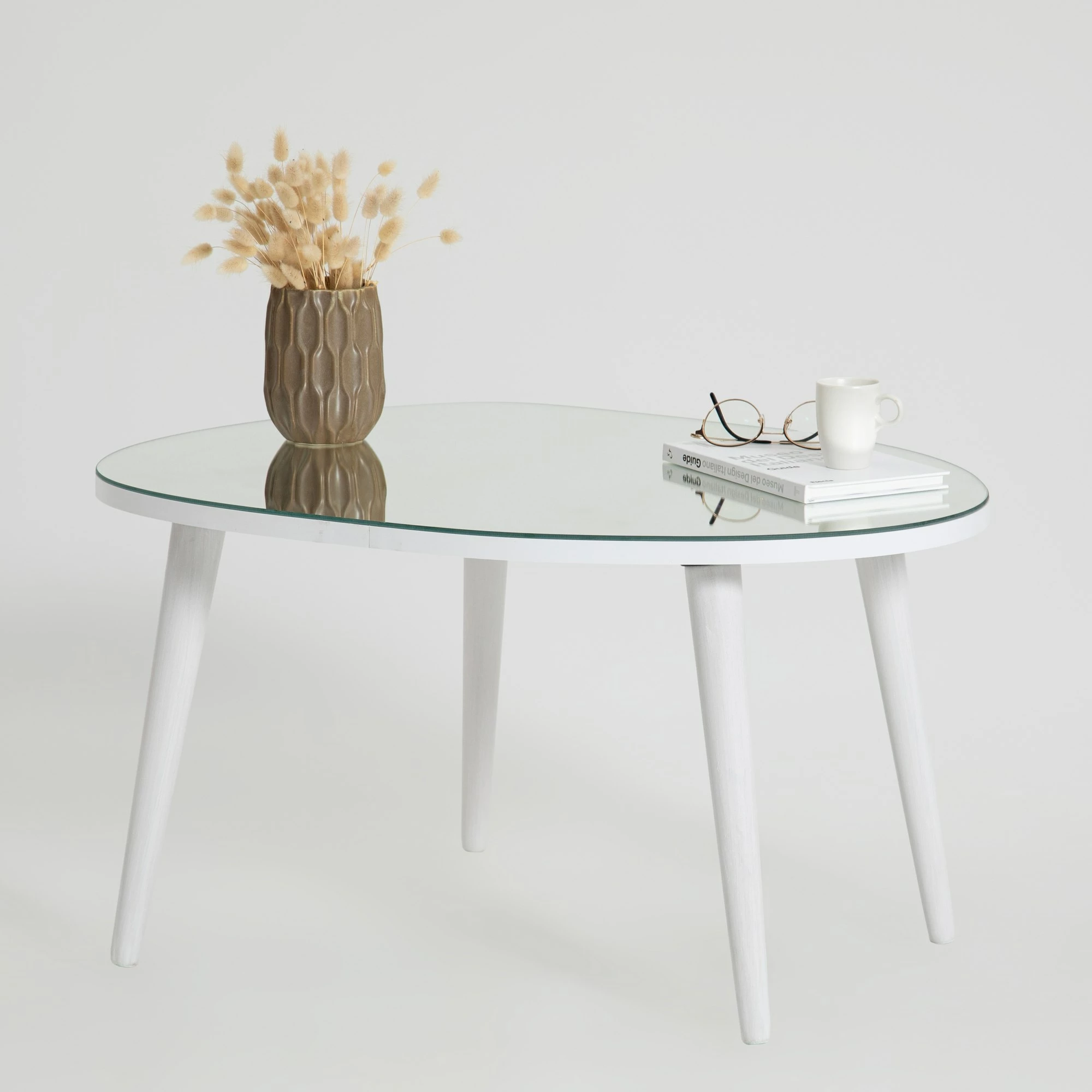 Klubska mizica Gusto, Hanah Home, bela