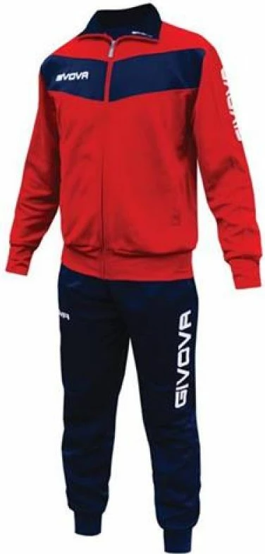 Trenerka za moške in otroke Givova, rdeča s temno modro