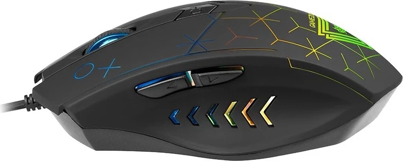 Maus Tracer Gamezone XO, RGB, 1600 dpi, črn