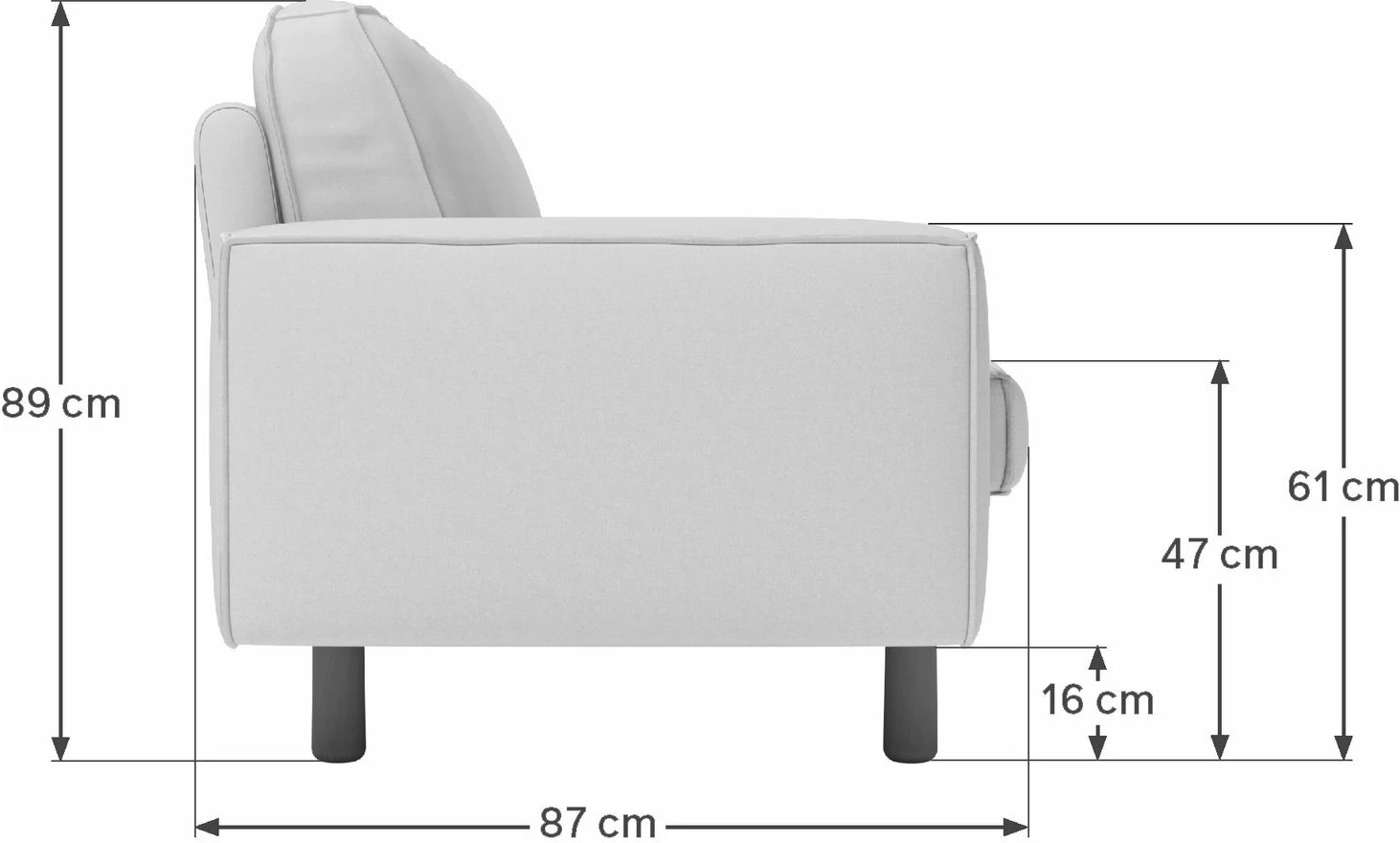 Enosedni kavč, Atelier del Sofa Sparrow Loveseat, opečno rdeč, orehove noge