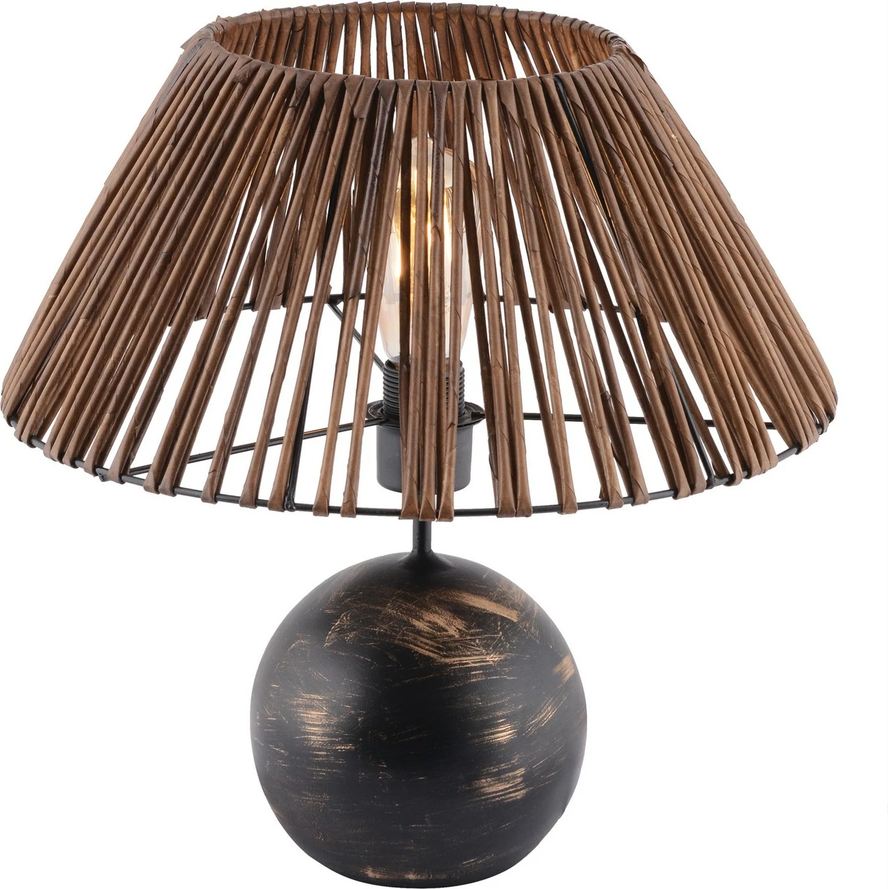 Namizna svetilka Balloon, Opviq, senčnik iz bambusa