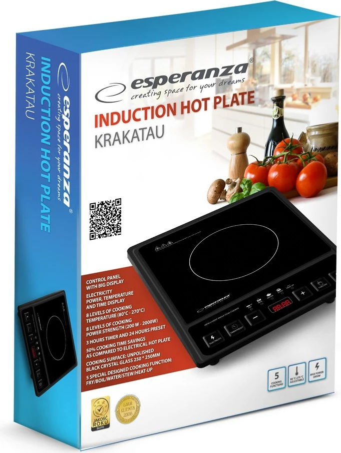 Indukcijska plošča Esperanza EKH011, črna