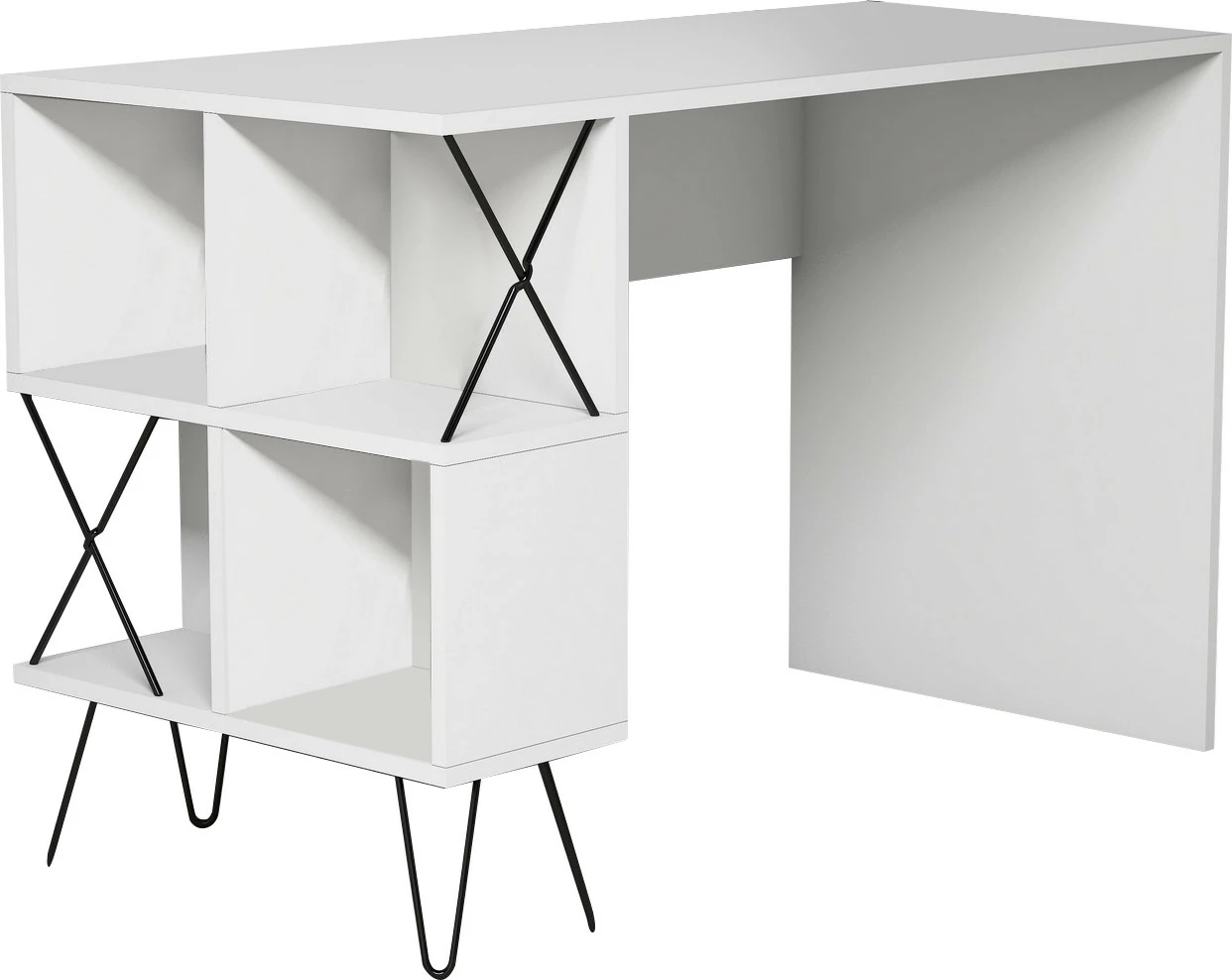 Moderna in unikatna delovna miza Hanah Home, ekstra, bela