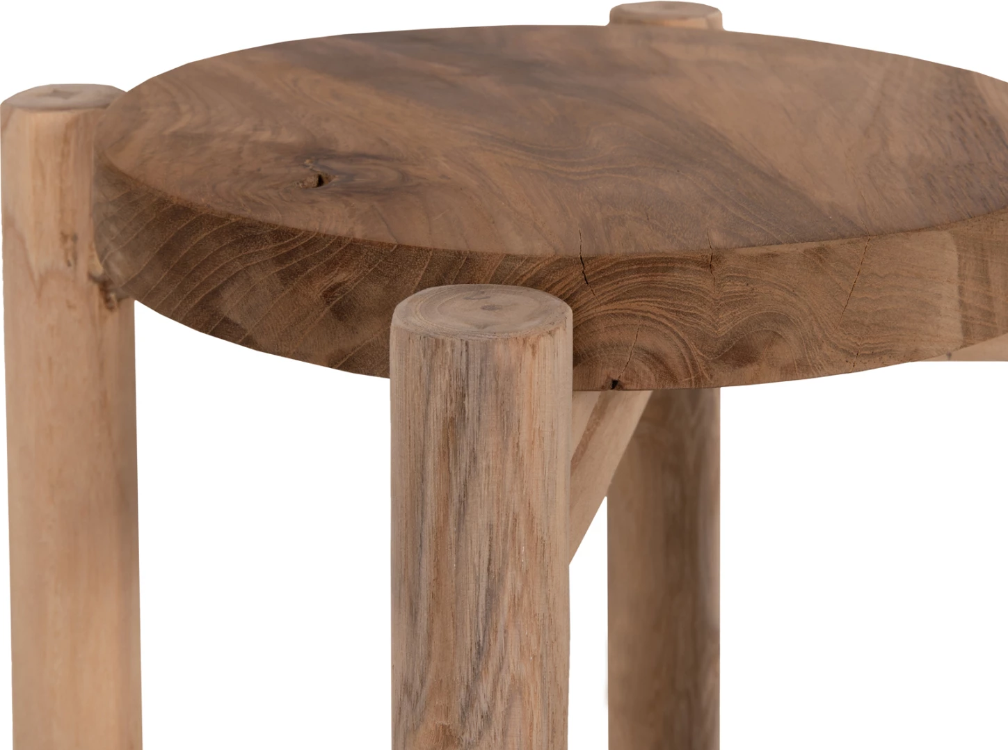 Cvetlični podstavek HOVER FH7936 iz tikovine v naravni barvi Φ30x100Hcm