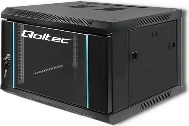 Računalniško ohišje RACK 19-inch, 6U, 600 x 370 x 600 mm, črn, za stensko montažo Qoltec