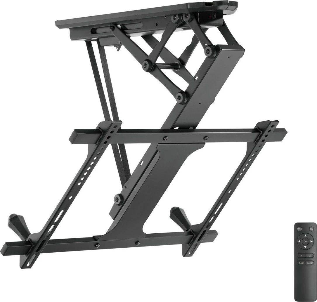 Električni stropni nosilec za TV Maclean MC-880, za zaslone 32-70", črn, z daljinskim upravljalnikom