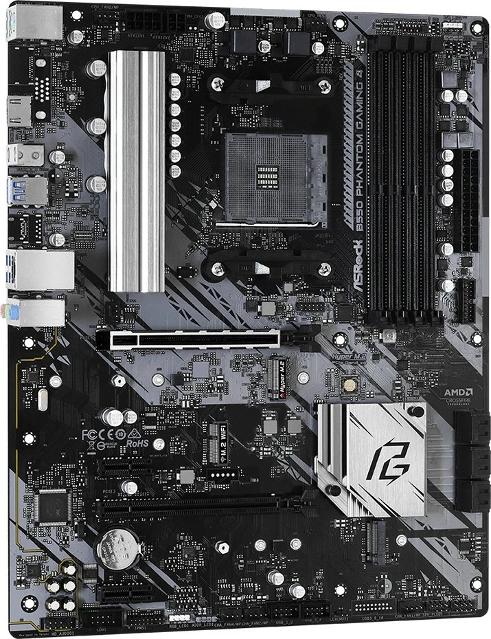 Matična plošča ASRock B550 Phantom Gaming 4, Socket AM4, DDR4, ATX, črna
