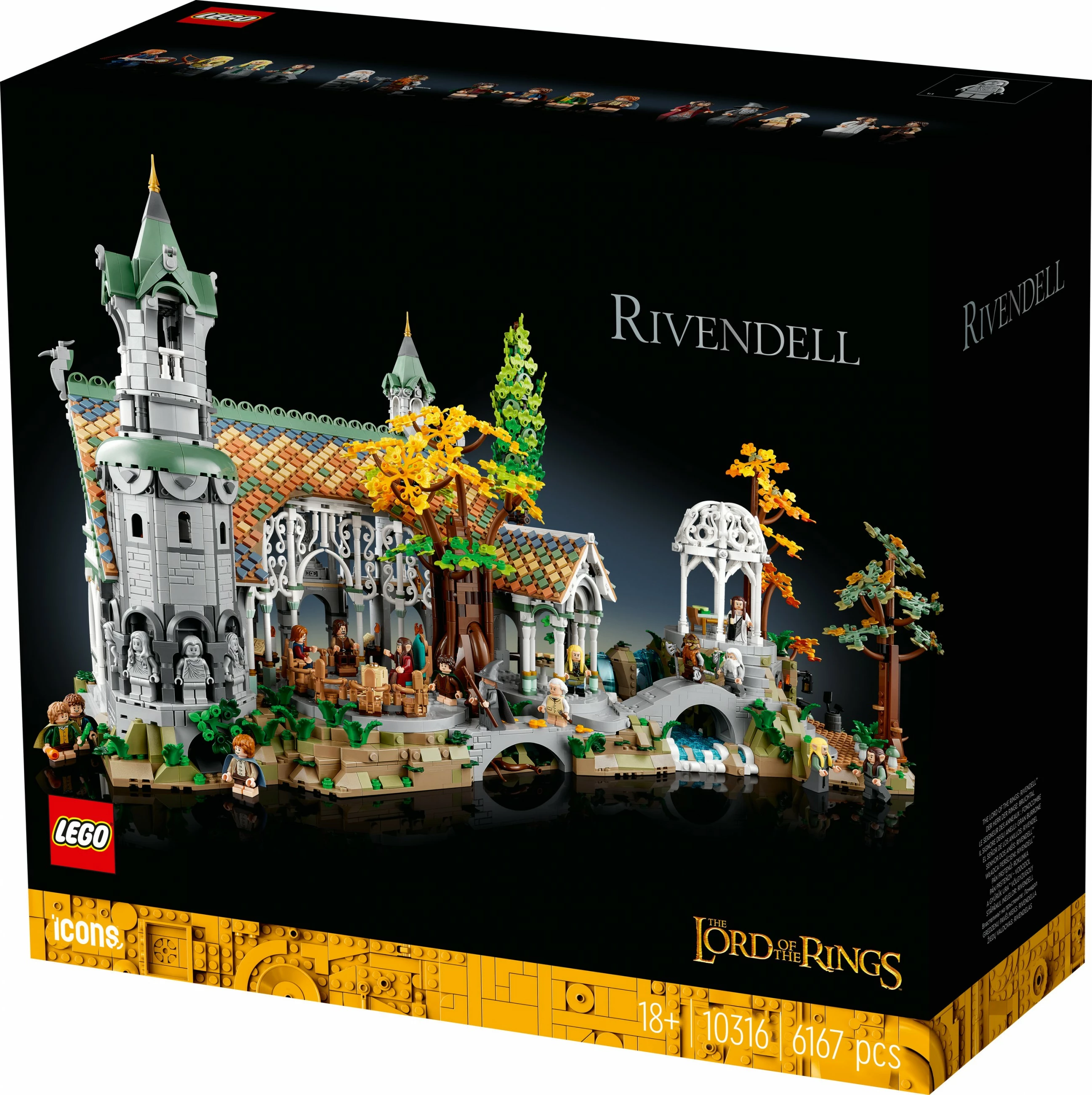 Set za sestavljanje Rivendell, The Lord of the Rings, 6.167 kosov, večbarven