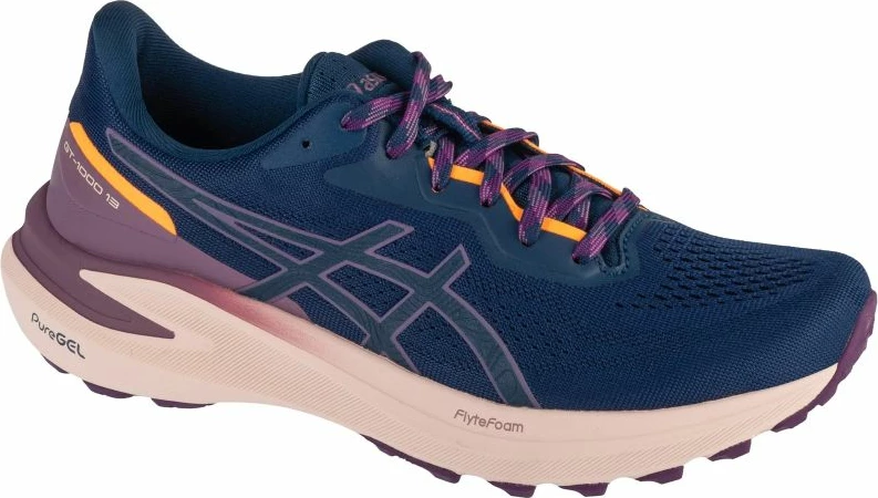 Tekstilno-sintetični tekaški copati Asics GT-1000 13 GTX, ženski, modri