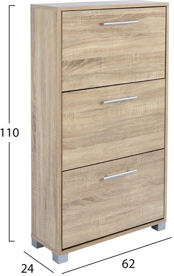 Lesena omarica za čevlje FH2221.02 Sonama 3 mesta 62x24x110