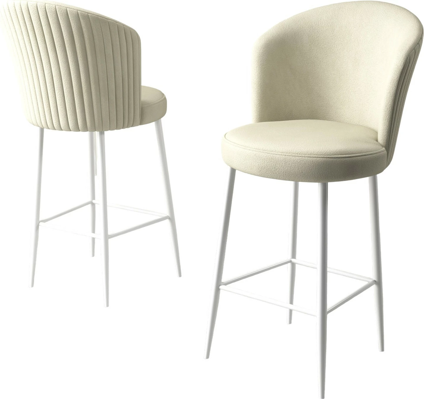 Set barskih stolov (6 kosov), Hanah Home Fora, kremno-bela