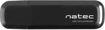 Čitalec kartic Natec Scarab 2, USB 3.0, SD/microSD, črn