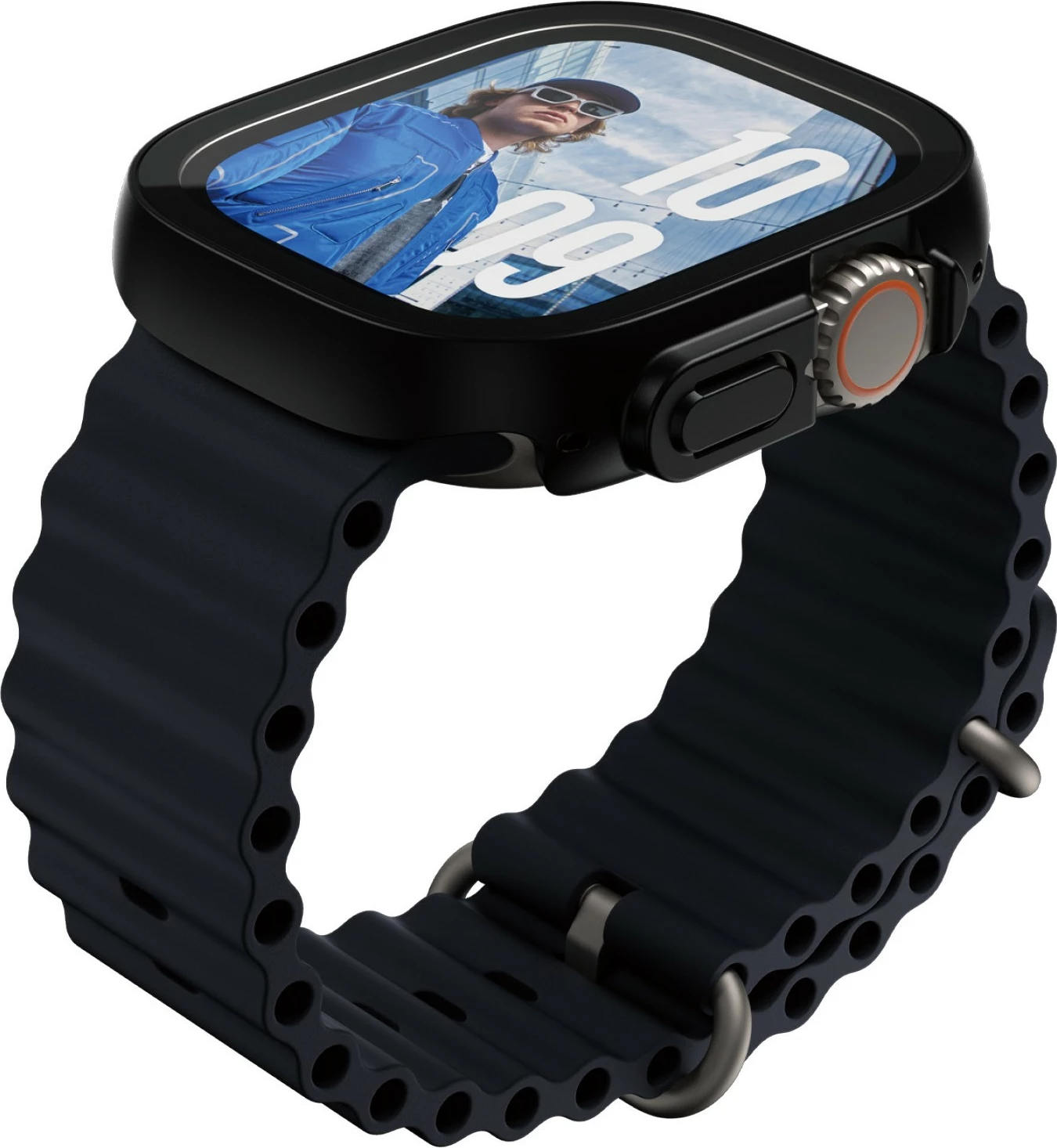 Mrežna zaščita celotnega telesa Snappie PanzerGlass za Apple Watch Ultra 2, črna