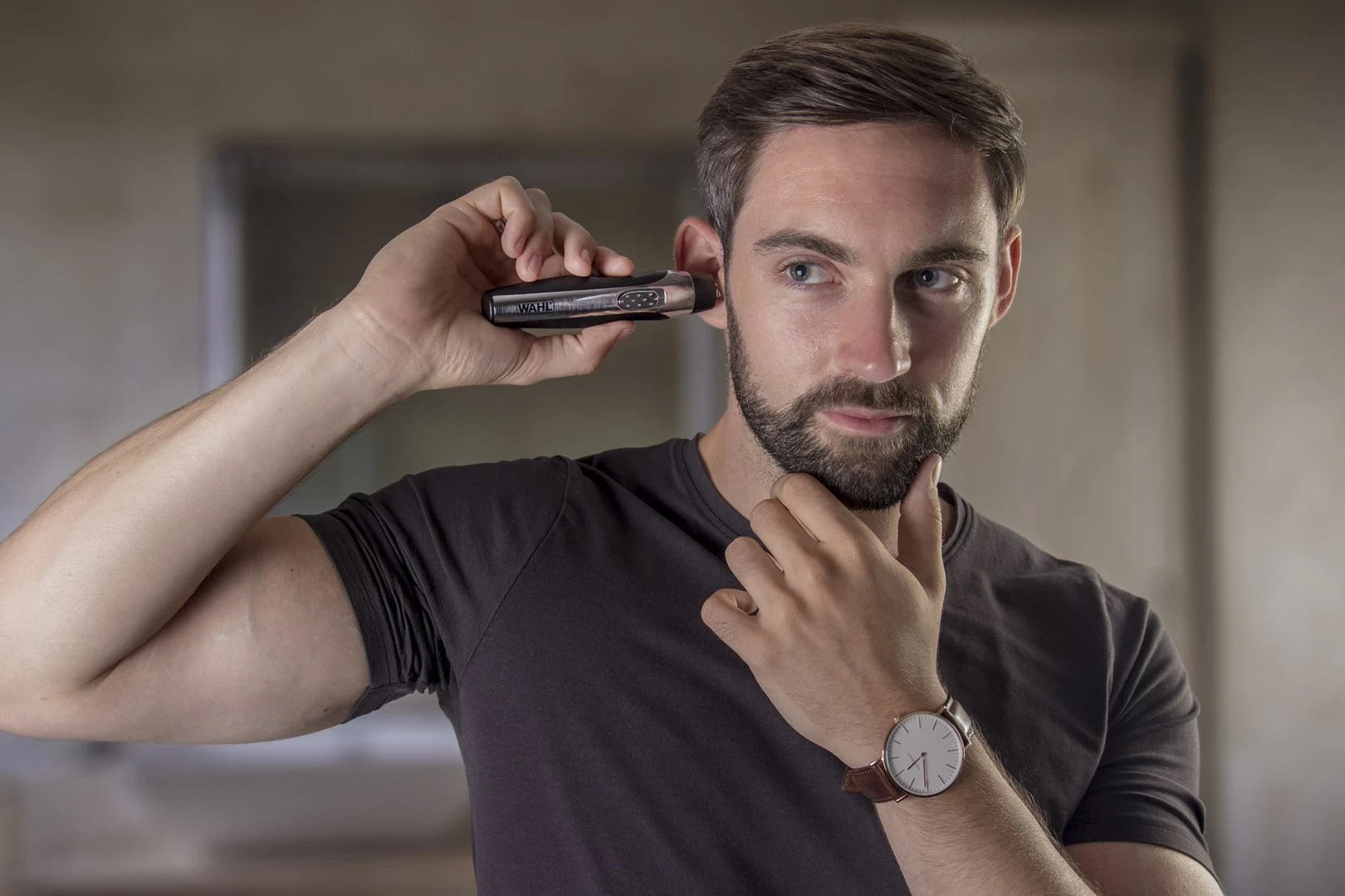 Potovalni set za nego Wahl Deluxe, inox, črn