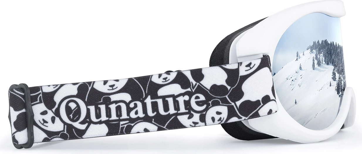 Otroške smučarske očala Panda Qunature, bela/črna