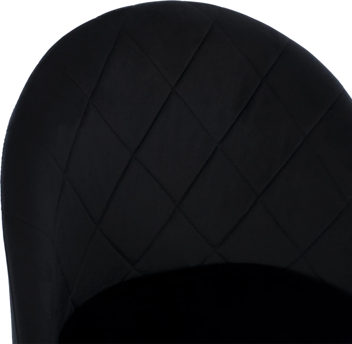 Srednje visoki stolček ODED s kovinskimi nogami in črnim žametom 45x53x98 cm, set 2 kosov