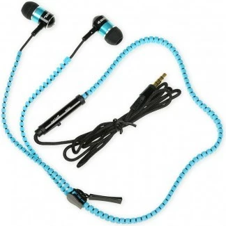 Slušalke in-ear z mikrofonom iBOX Z4 Zip, črno/modre