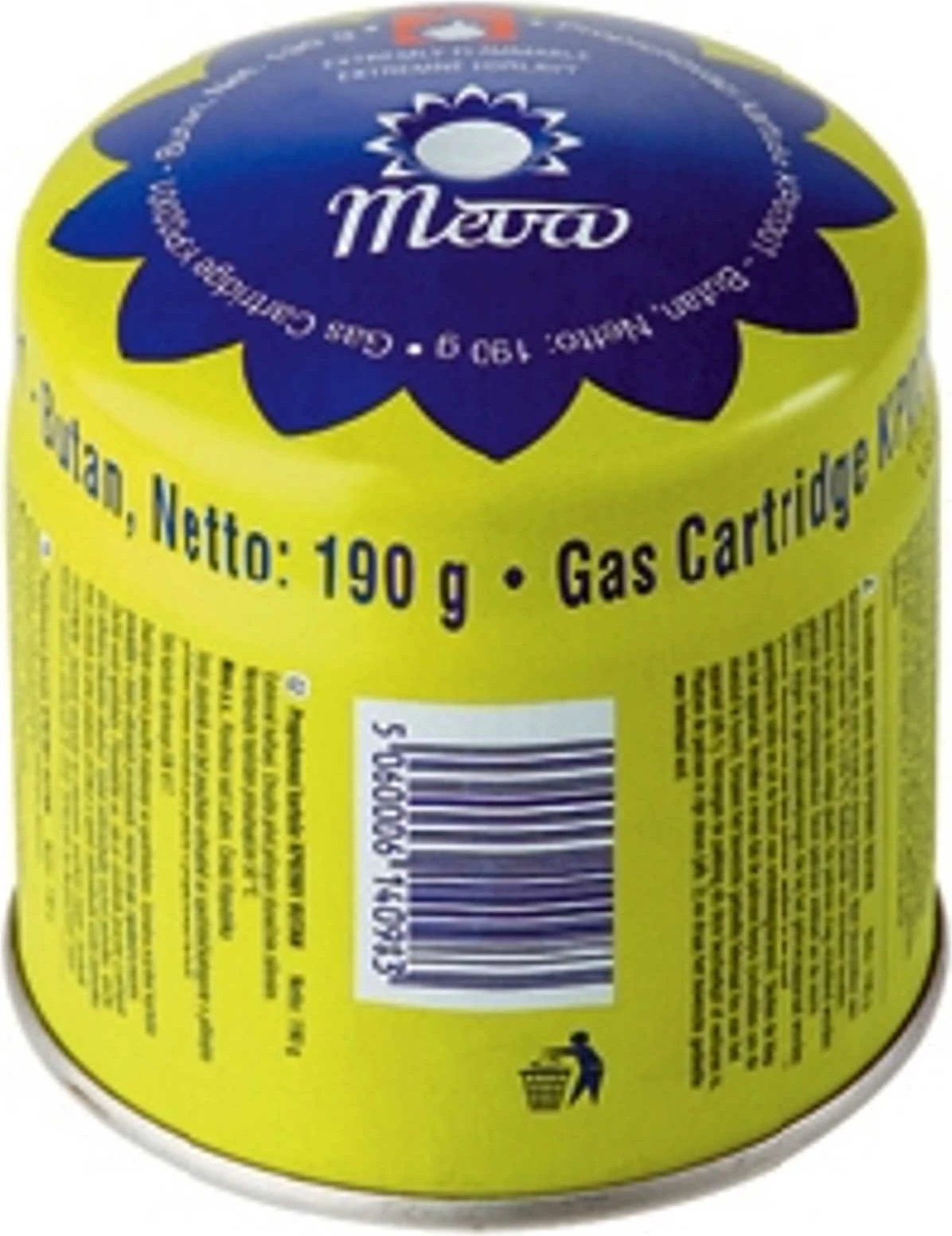 Plinska kartuša Meva KP02001, 190 g, prebodena, rumena
