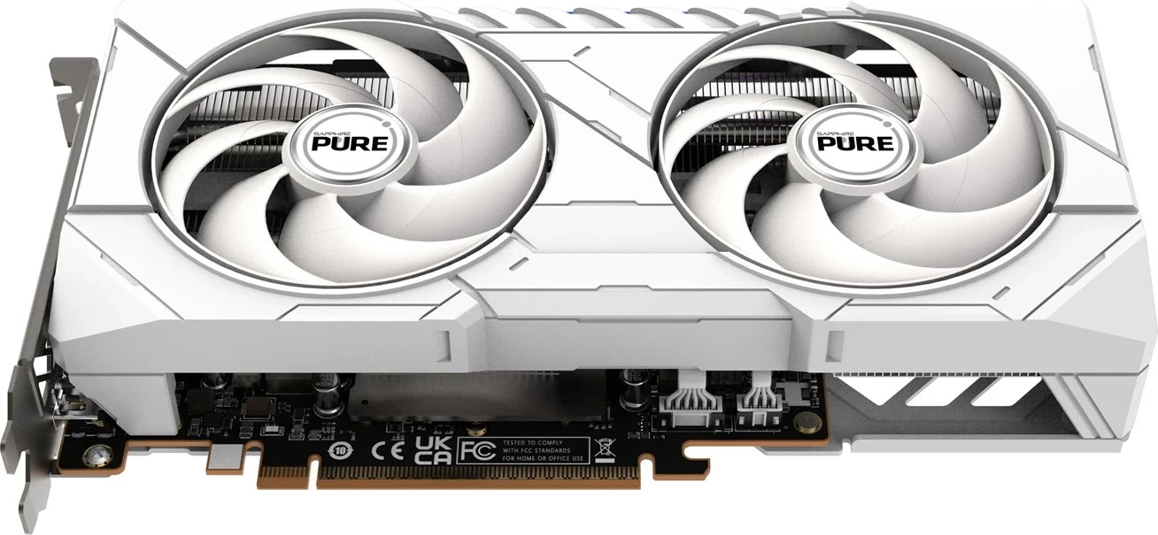 Grafična kartica SAPPHIRE PURE RX 9060 XT GAMING OC, 16 GB, bela