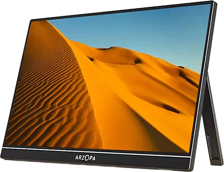 Prenosen monitor 15,6\" Full HD na dotik, vgrajeni zvočniki, črn Arzopa A1T