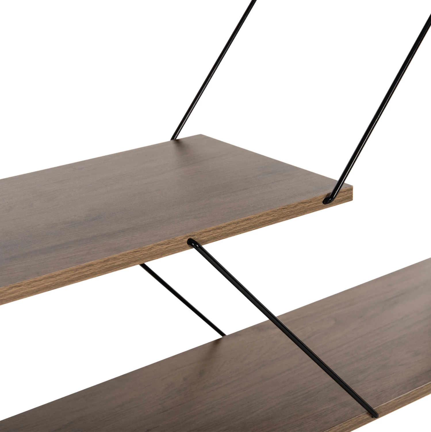 Knjižna omara TARS FH2240.13 v olivno sivi barvi iz melamina - črne kovinske palice 84x24x157H cm