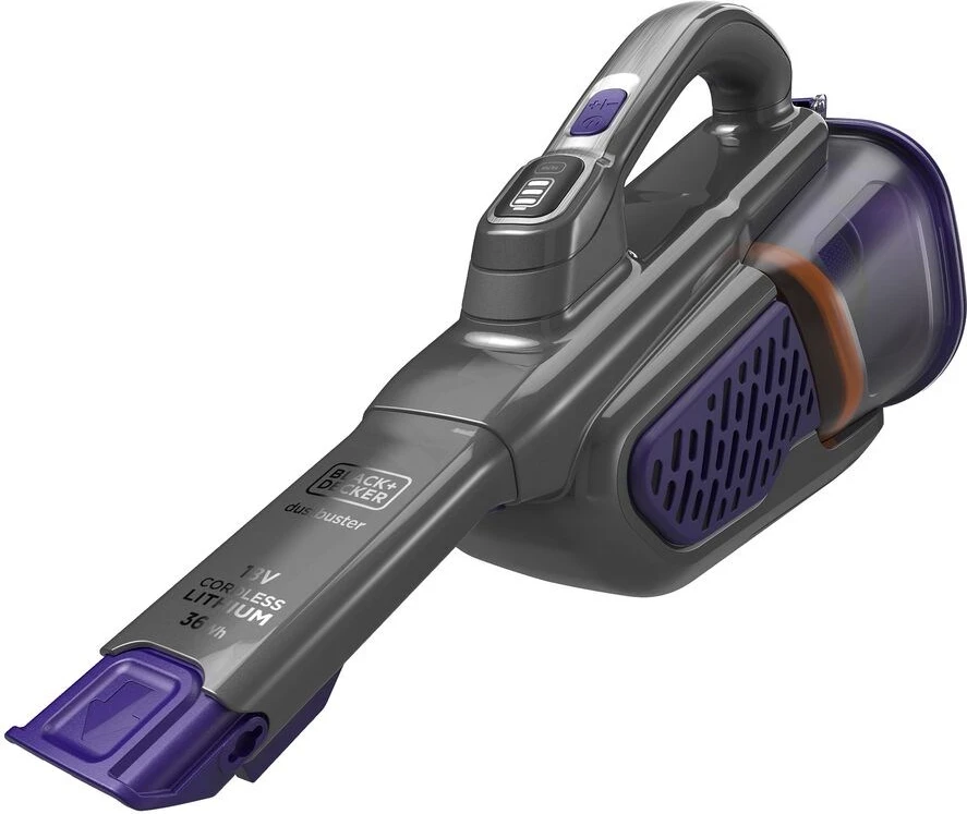 Ročni sesalnik Black & Decker, 36 W, vijolično/siv