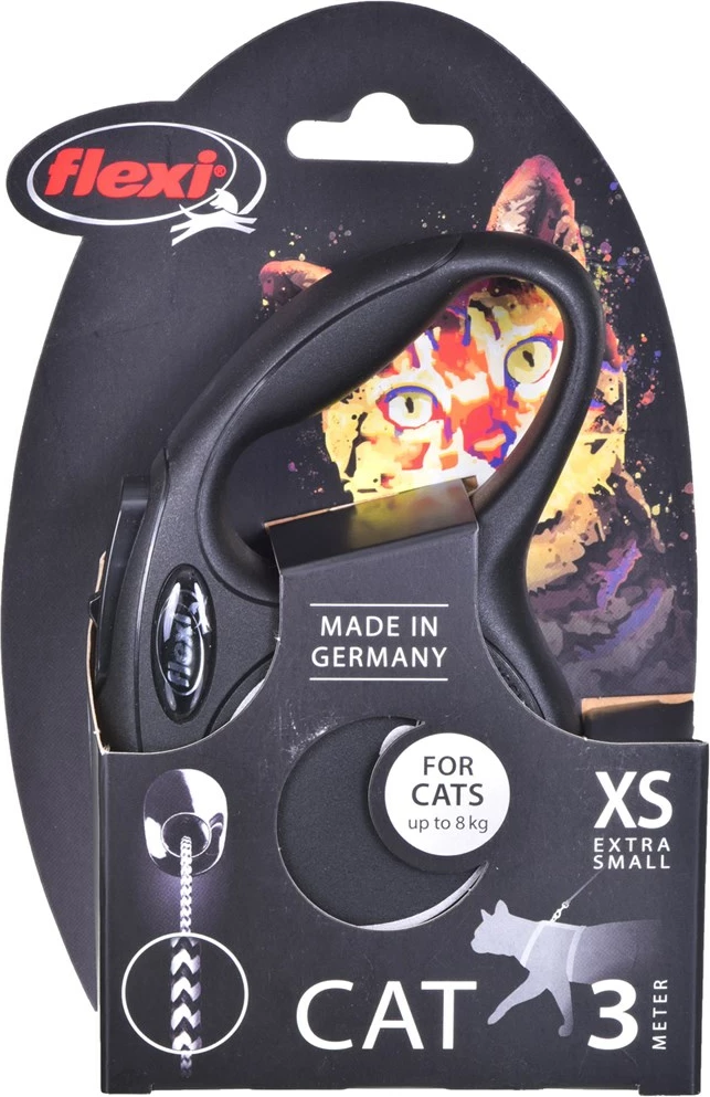 Lesten za živali Flexi New Classic, 3 m, črn