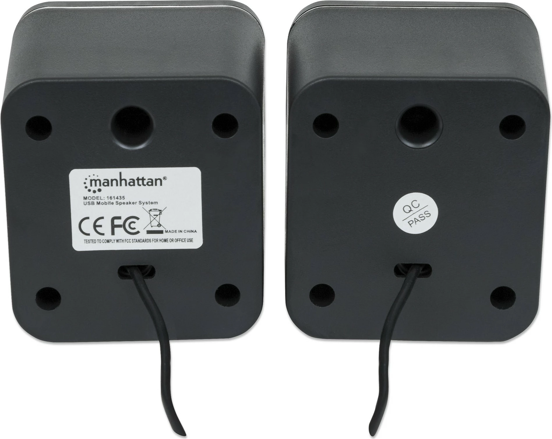 Stereo zvočniki Manhattan 2600 Series, USB, 2x3W, za PC/laptop, črno/sivi