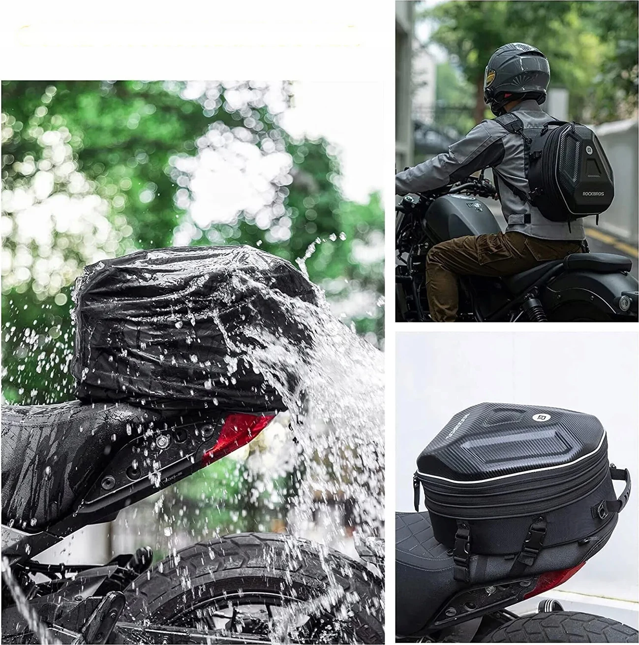 Čelada in dodatki — Torba za motor Rockbros 30140026001, 20–35 L, črna