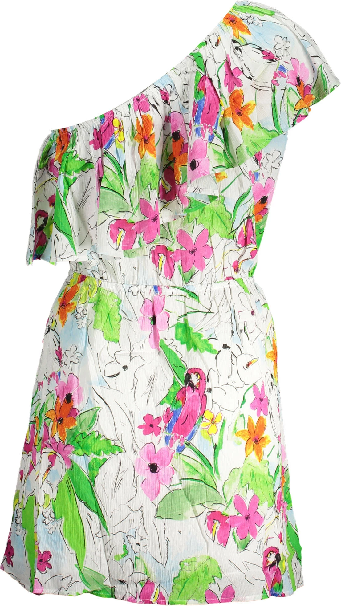 Kratka obleka za ženske DESIGUAL, bela