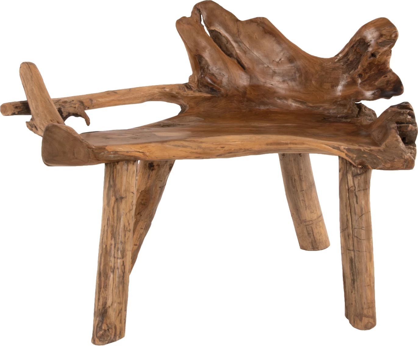 Stol iz tikovega lesa FH9348, naravna barva, 120x88x80 cm