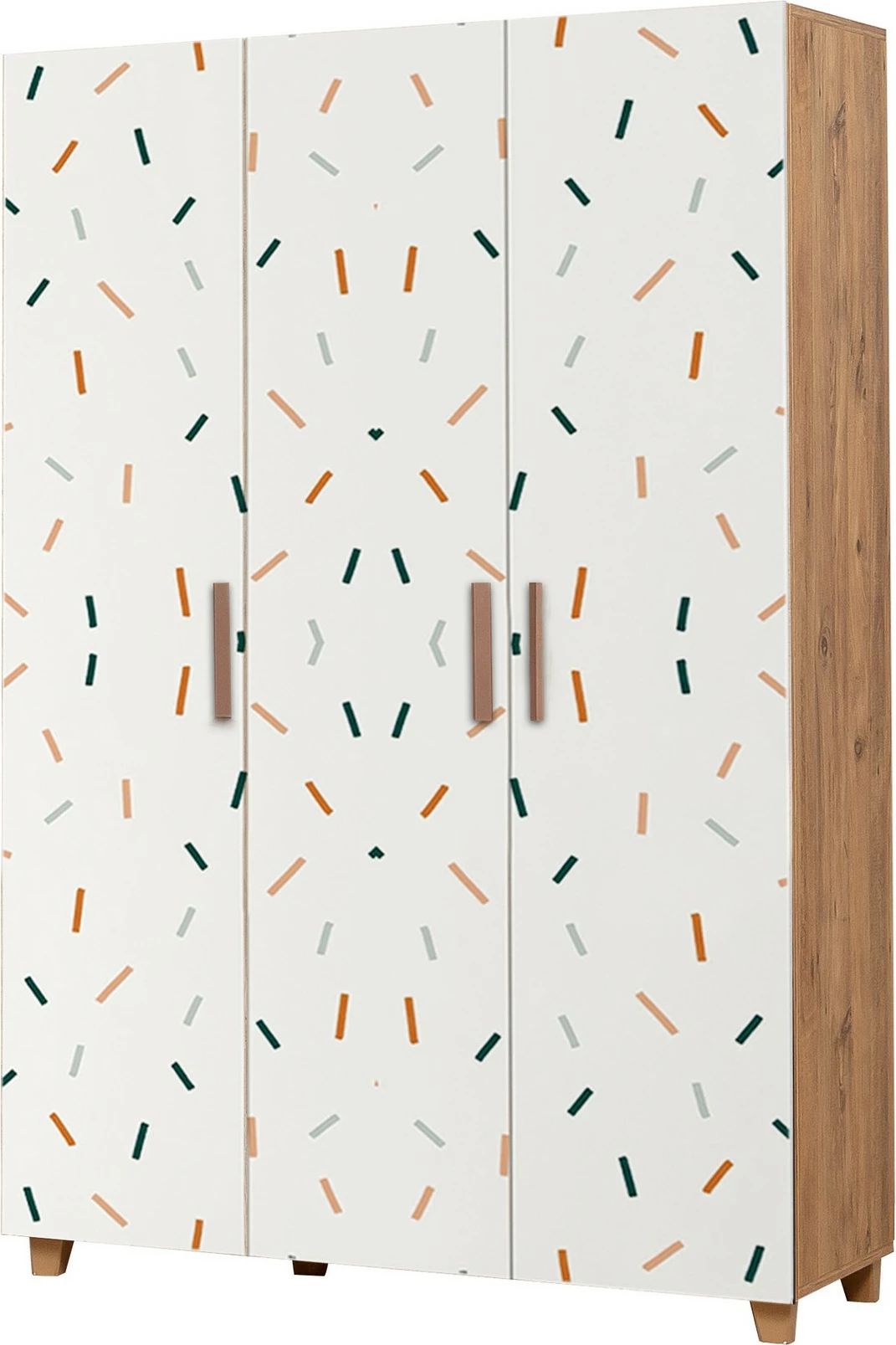 Moderni omarica Leva Hedera Line, Hanah Home, Atlantic Pine in bela