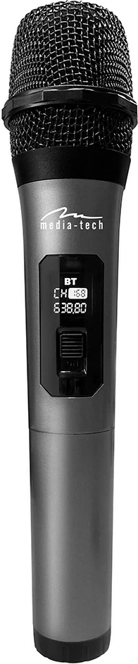 Brezžični karaoke mikrofon Media Tech MT398, siv
