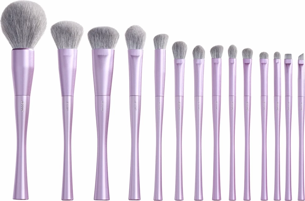 Set luksuznih čopičev za ličenje, JESSUP T512, 14 kosov, vijoličen